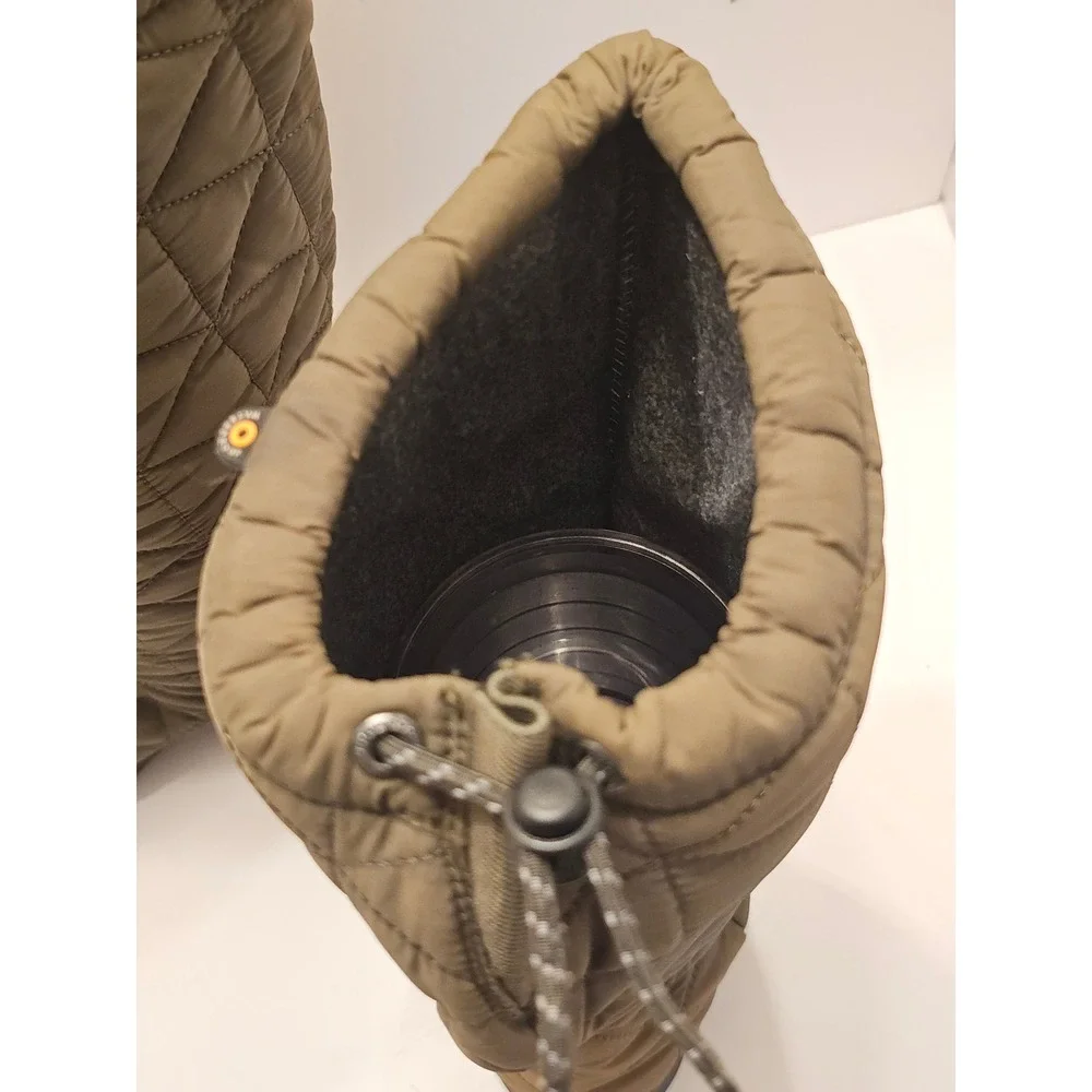 Bogs Snowday Women's Tall Waterproof Boots Olive Green Quilted Insulated  11